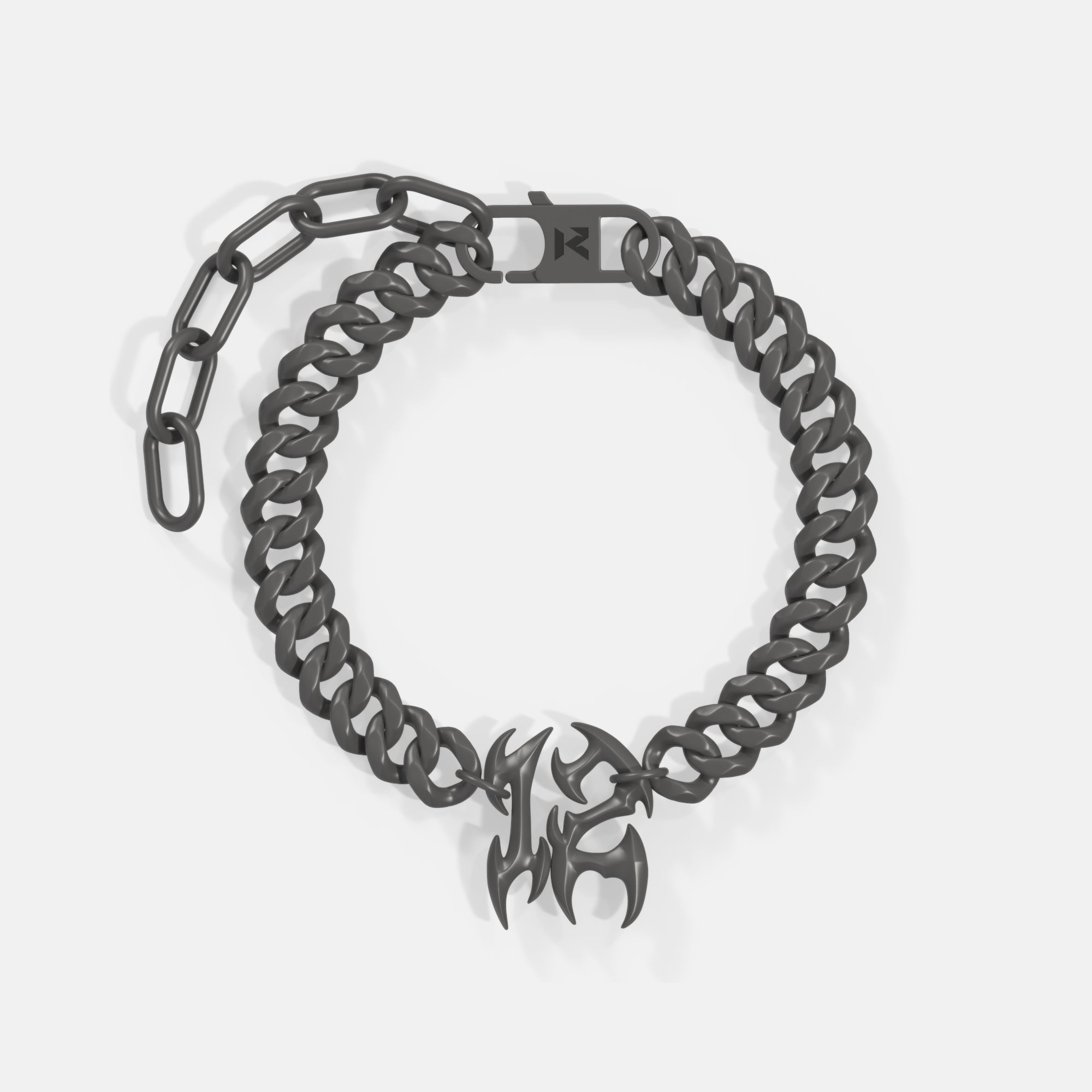 K12 - BLACK NEO TRIBAL CUBAN BRACELET - 13MM