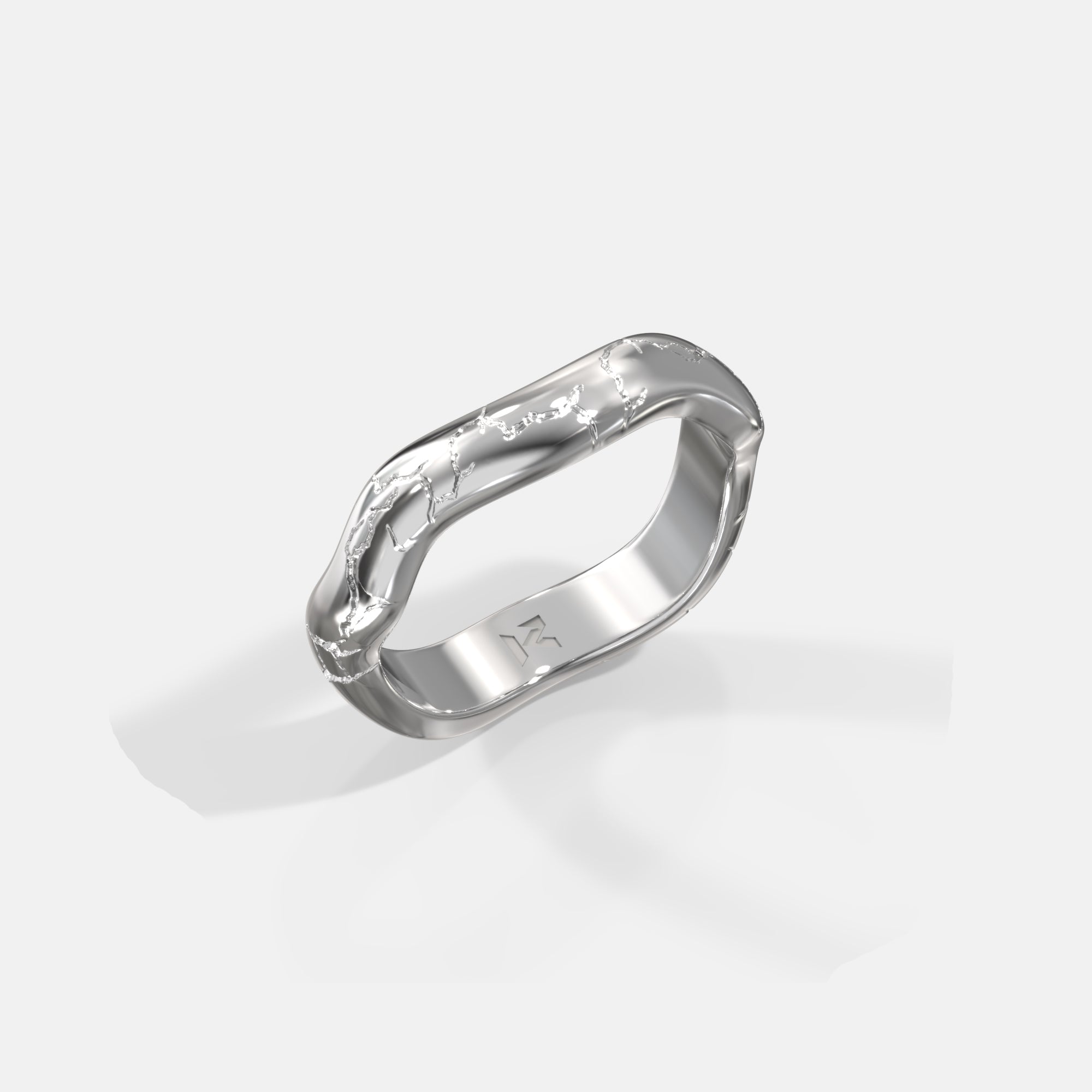 K12 - SILVER LIQUID LIGHTNING RING