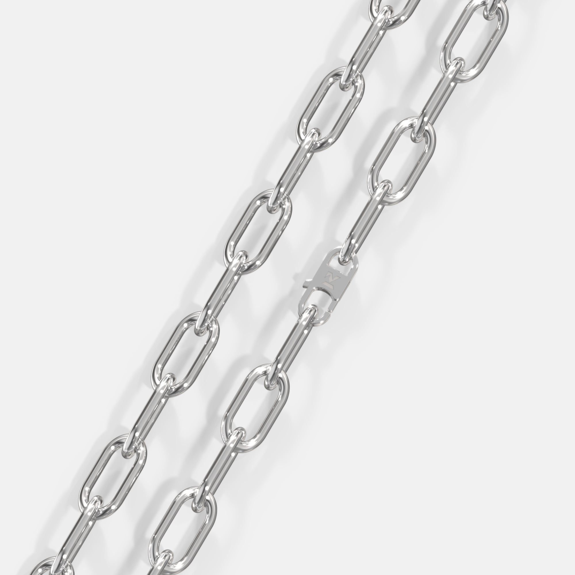 K12 - SILVER OVAL LINK CHAIN - 14MM