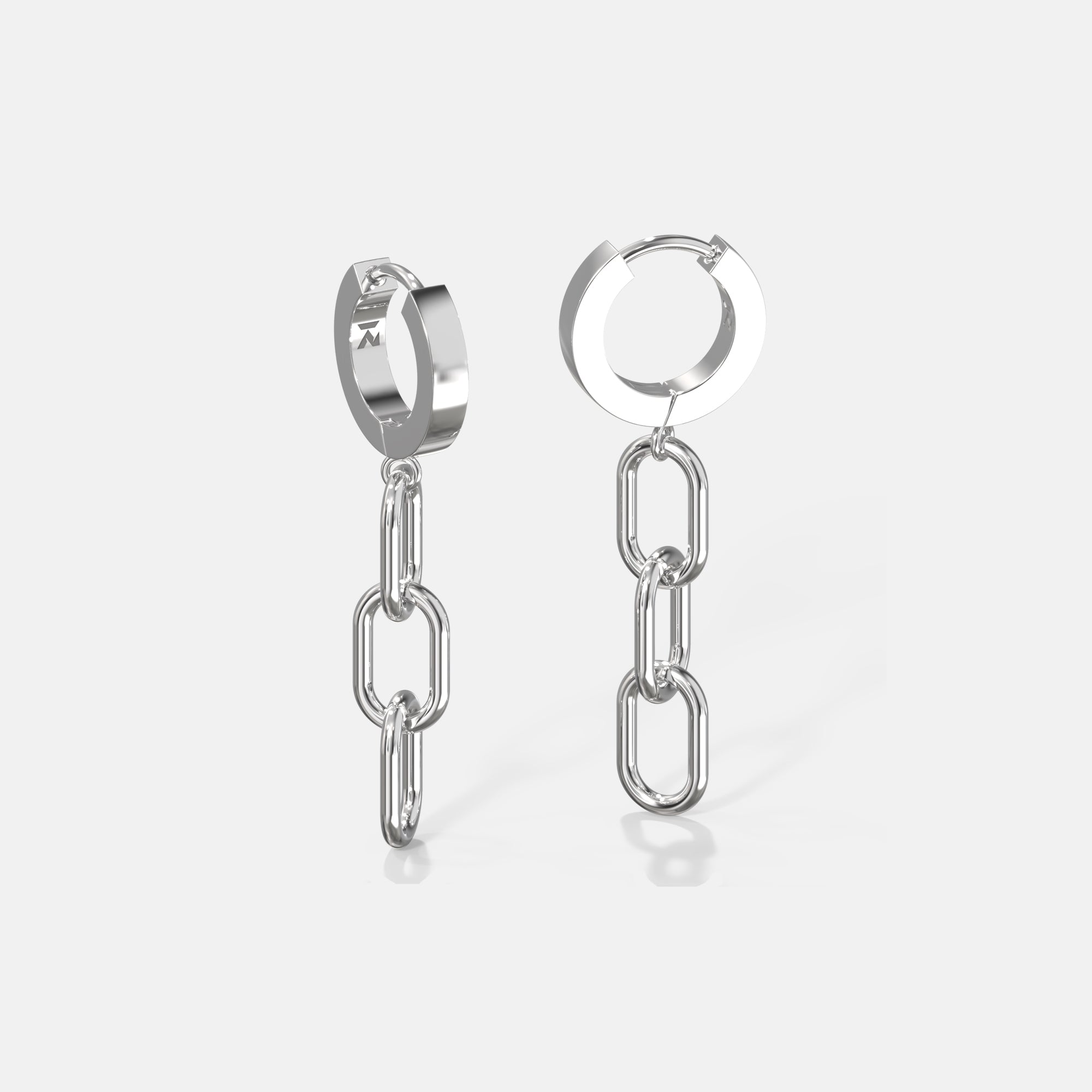 K12 - SILVER OVAL LINK CREOLES